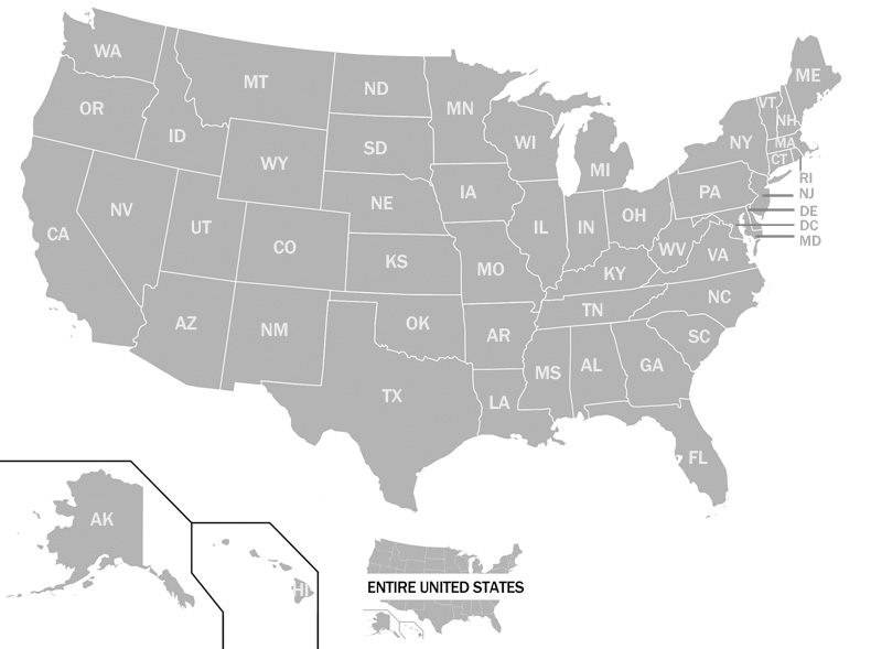clickable US map