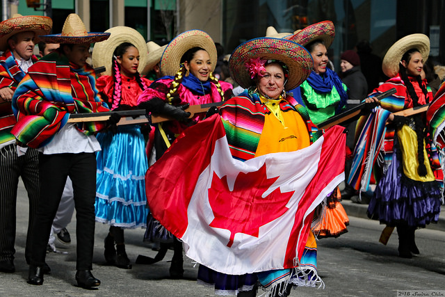 Mexican heritage on display during a parade in Toronto. 