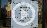 closed until further notice in window due to the COVID 19 coronavirus pandemic,
