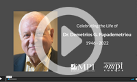 Opening slide of video celebrating the life of Dr. Demetrios G. Papademetriou